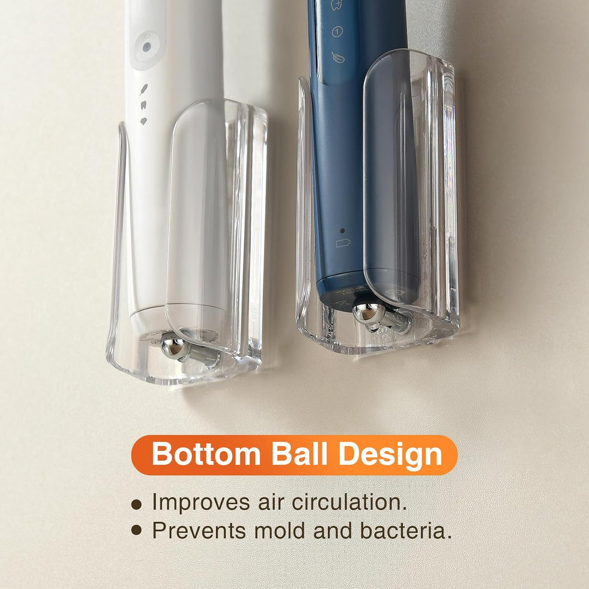 Electric Toothbrush Holder for Bathroom, Adhesive Toothbrush Stand