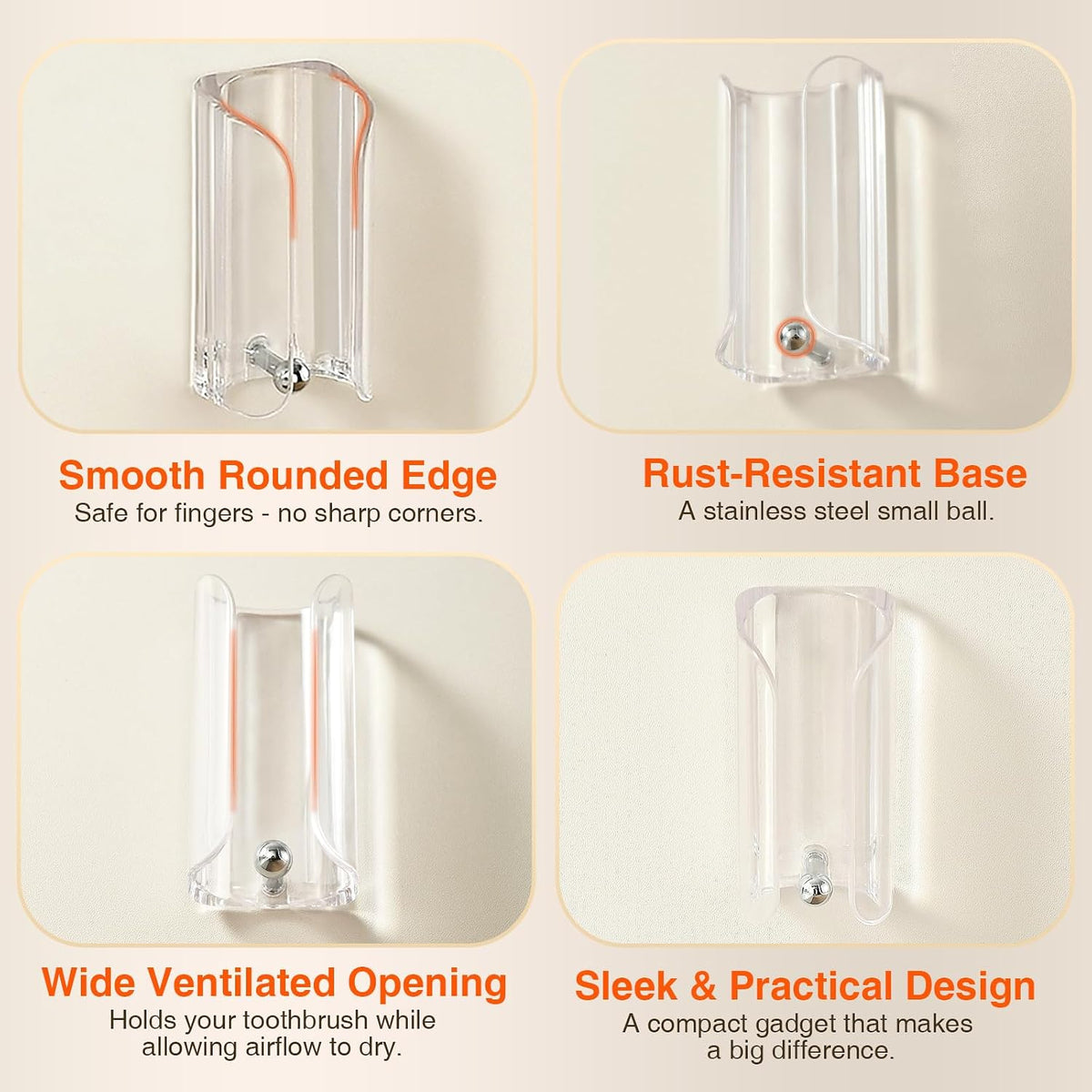Electric Toothbrush Holder for Bathroom, Adhesive Toothbrush Stand