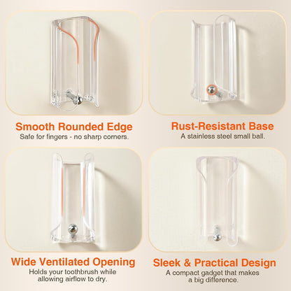 Electric Toothbrush Holder for Bathroom, Adhesive Toothbrush Stand