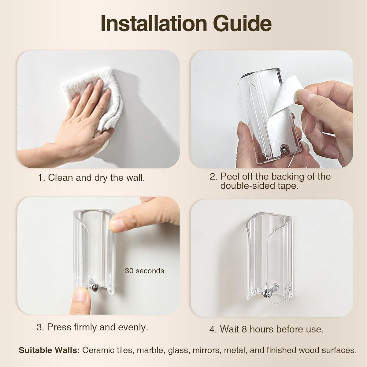 Electric Toothbrush Holder for Bathroom, Adhesive Toothbrush Stand