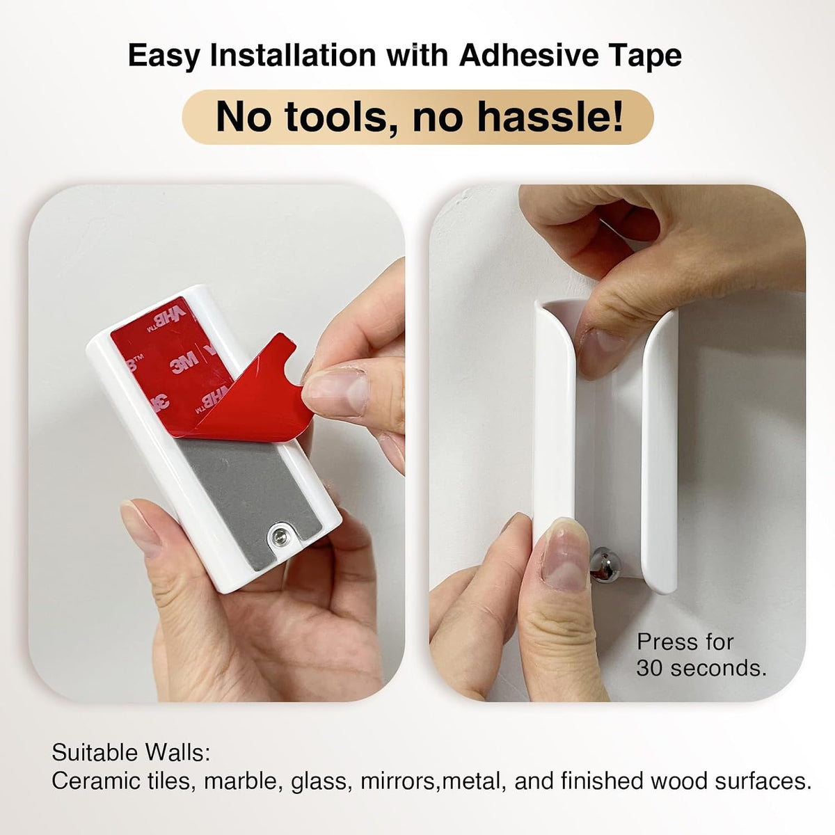 Electric Toothbrush Holder for Bathroom, Adhesive Toothbrush Stand