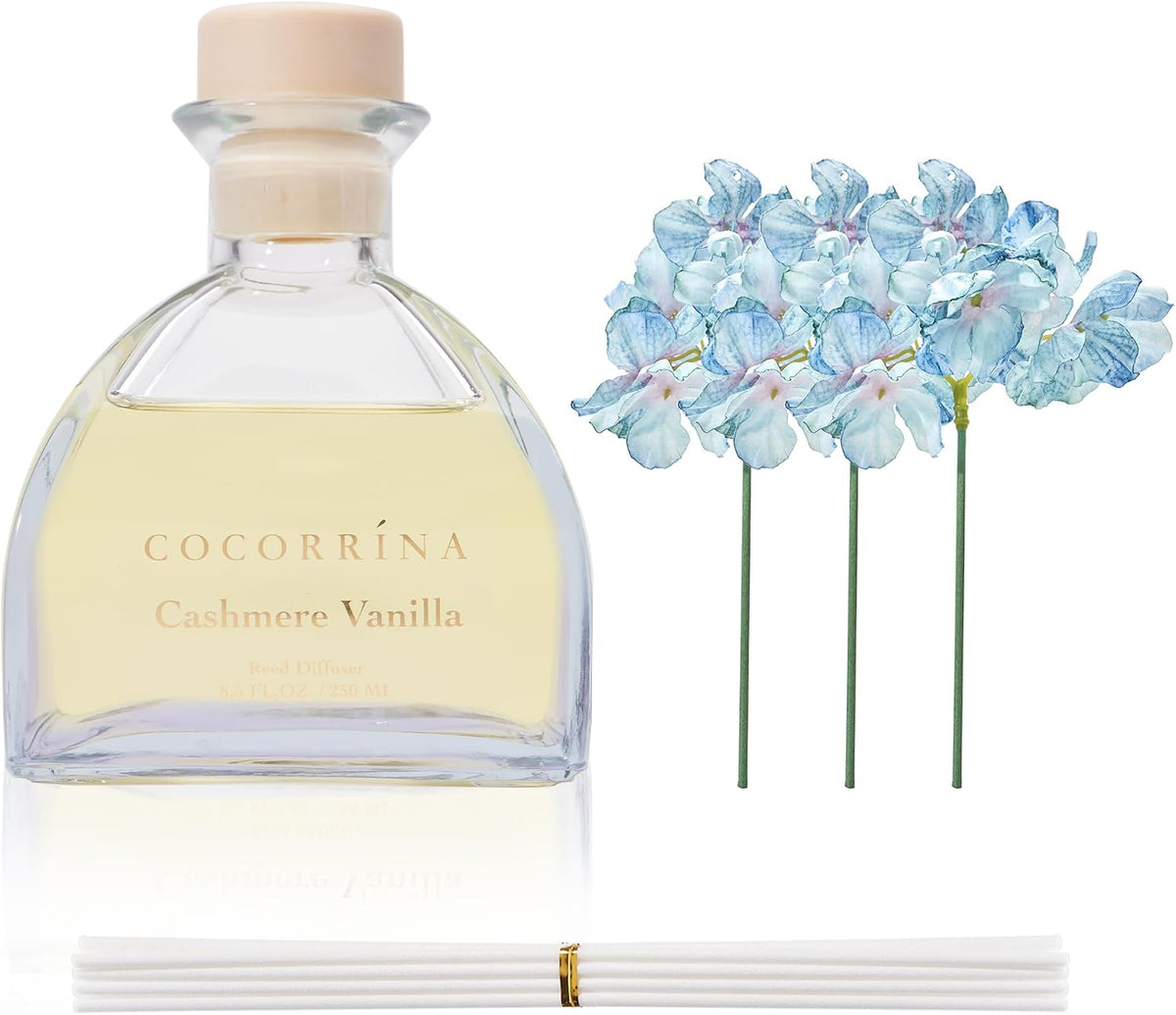 Reed Diffuser - 8.5 Oz Clean Linen Reed Diffuser with 8 Sticks for Home Bathroom Shelf Decor (Simple Luxe Collection)