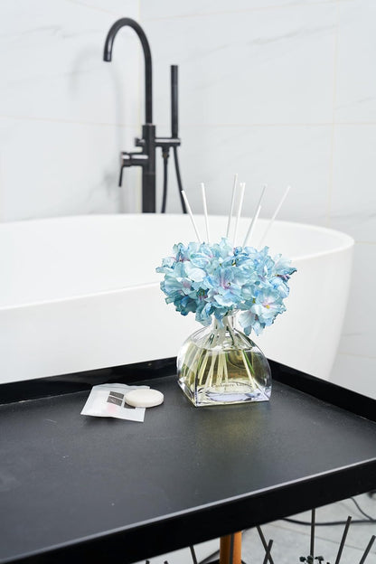 Reed Diffuser - 8.5 Oz Clean Linen Reed Diffuser with 8 Sticks for Home Bathroom Shelf Decor (Simple Luxe Collection)