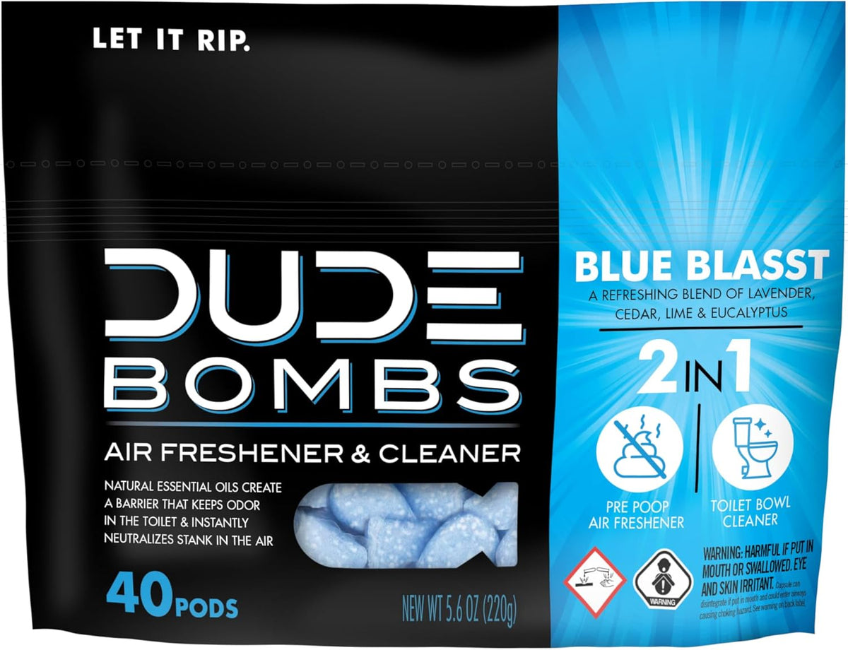 DUDE Bombs Toilet Bowl Stank Eliminator, Air Freshener, 40 Count
