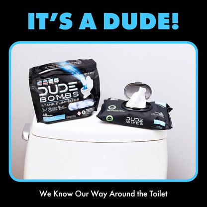 DUDE Bombs Toilet Bowl Stank Eliminator, Air Freshener, 40 Count