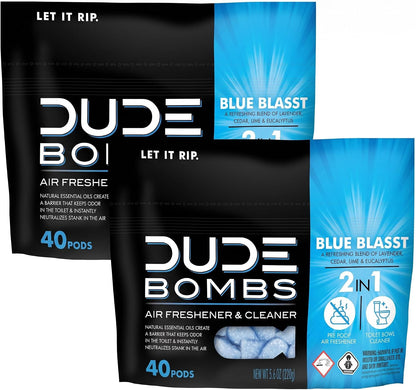 DUDE Bombs Toilet Bowl Stank Eliminator, Air Freshener, 40 Count