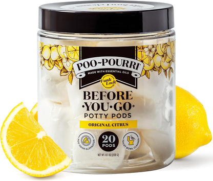 Poo- Before-You-Go 2-in-1 Toilet Potty Pods, Original Citrus