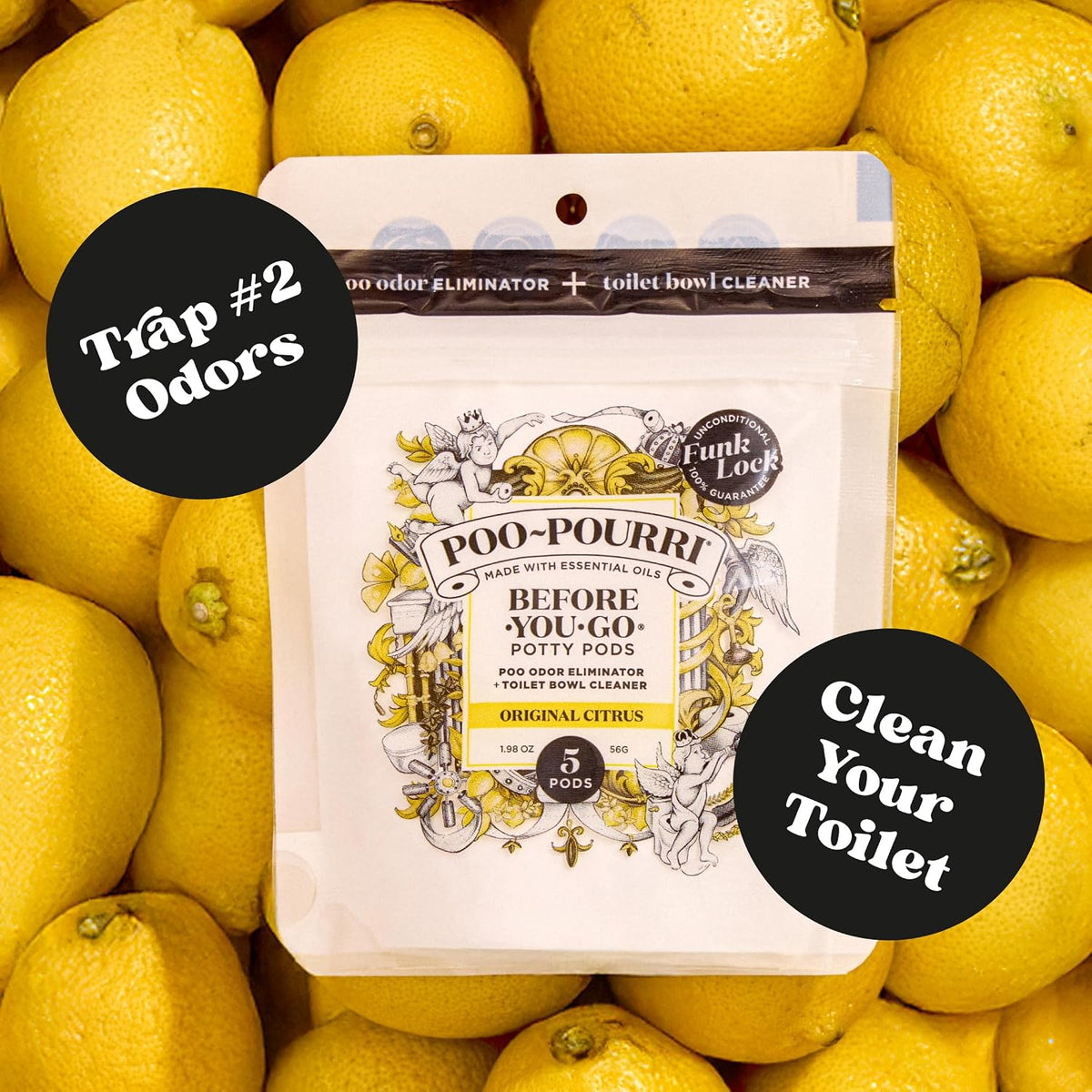 Poo- Before-You-Go 2-in-1 Toilet Potty Pods, Original Citrus