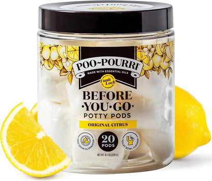 Poo- Before-You-Go 2-in-1 Toilet Potty Pods, Original Citrus