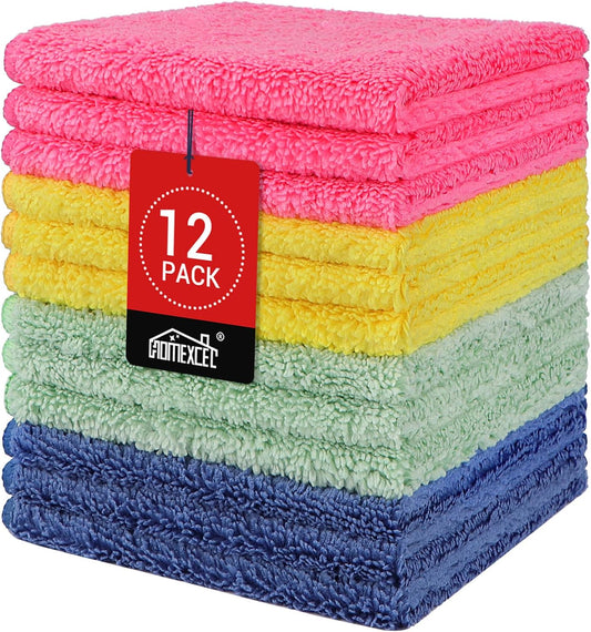 Washcloths 12PK, Ultra Soft&Highly Absorbent Face Towels, 12X12 in