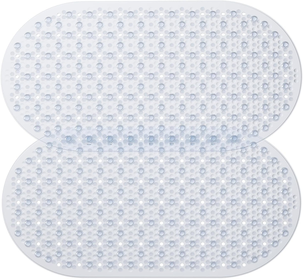Bathtub Mat Non Slip, 27x15 Inch Bubble Oval Bath Tub Mat for Bathroom, Machine Washable Shower Mat with Suction Cups and Drain Holes, Clear