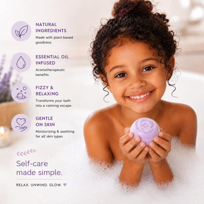 Refresh Bath Bombs for Women & Kids – 24 Bath Bombs Mini Sized, Organic Bathbomb Set, Women & Kids Bath Fizz, Luxury Gift for Mother’s Day, Easter, Valentines, Birthday or Self Care