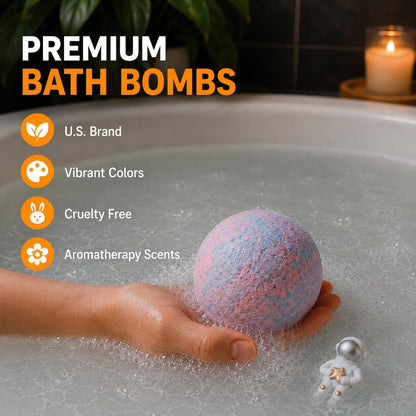 Refresh Bath Bombs for Women & Kids – 24 Bath Bombs Mini Sized, Organic Bathbomb Set, Women & Kids Bath Fizz, Luxury Gift for Mother’s Day, Easter, Valentines, Birthday or Self Care