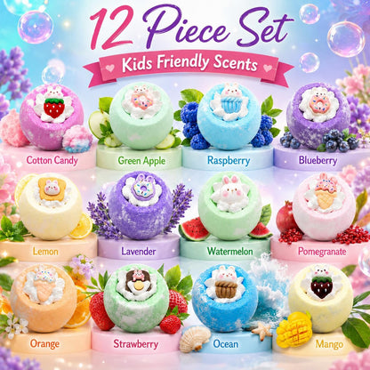 Refresh Bath Bombs for Women & Kids – 24 Bath Bombs Mini Sized, Organic Bathbomb Set, Women & Kids Bath Fizz, Luxury Gift for Mother’s Day, Easter, Valentines, Birthday or Self Care