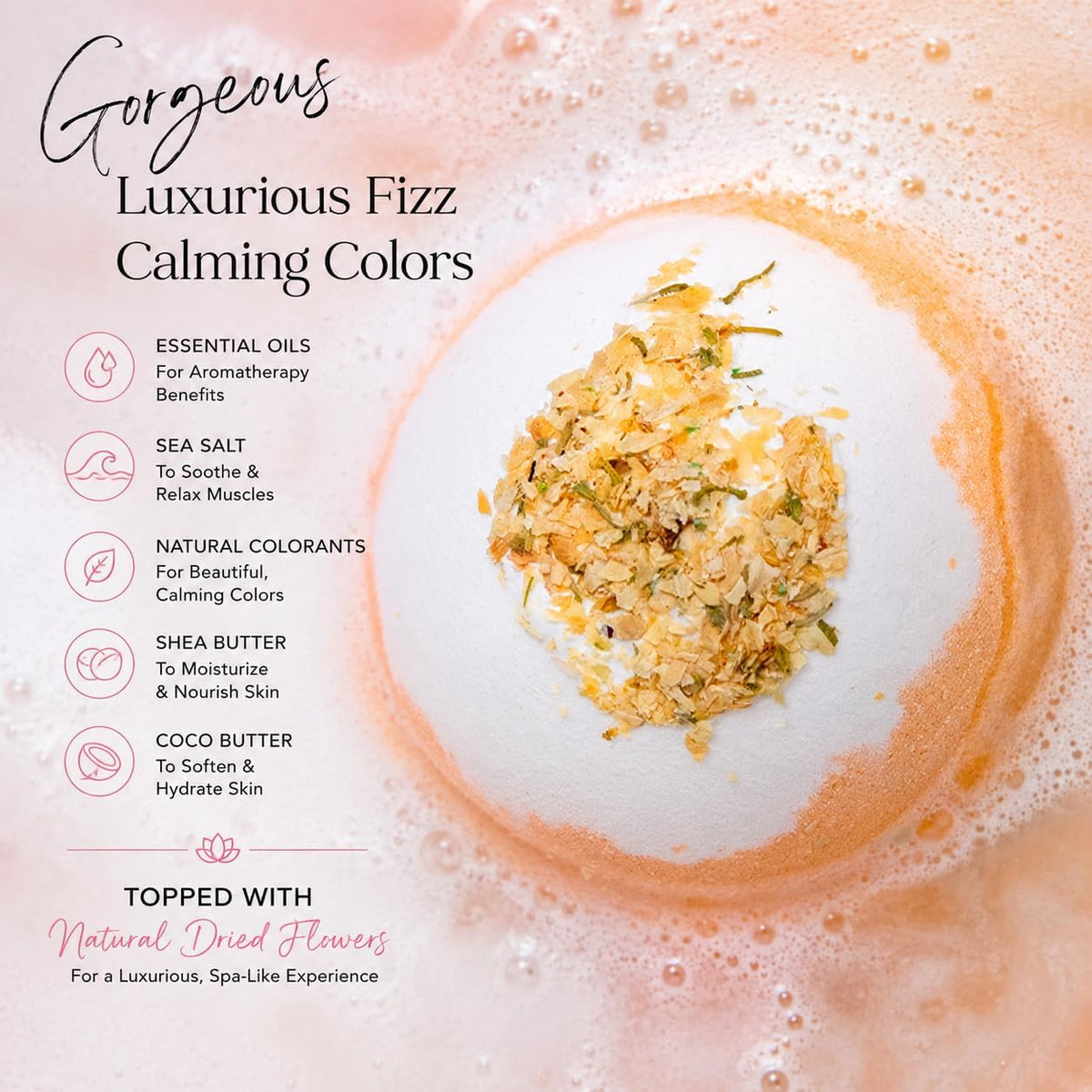 Refresh Bath Bombs for Women & Kids – 24 Bath Bombs Mini Sized, Organic Bathbomb Set, Women & Kids Bath Fizz, Luxury Gift for Mother’s Day, Easter, Valentines, Birthday or Self Care