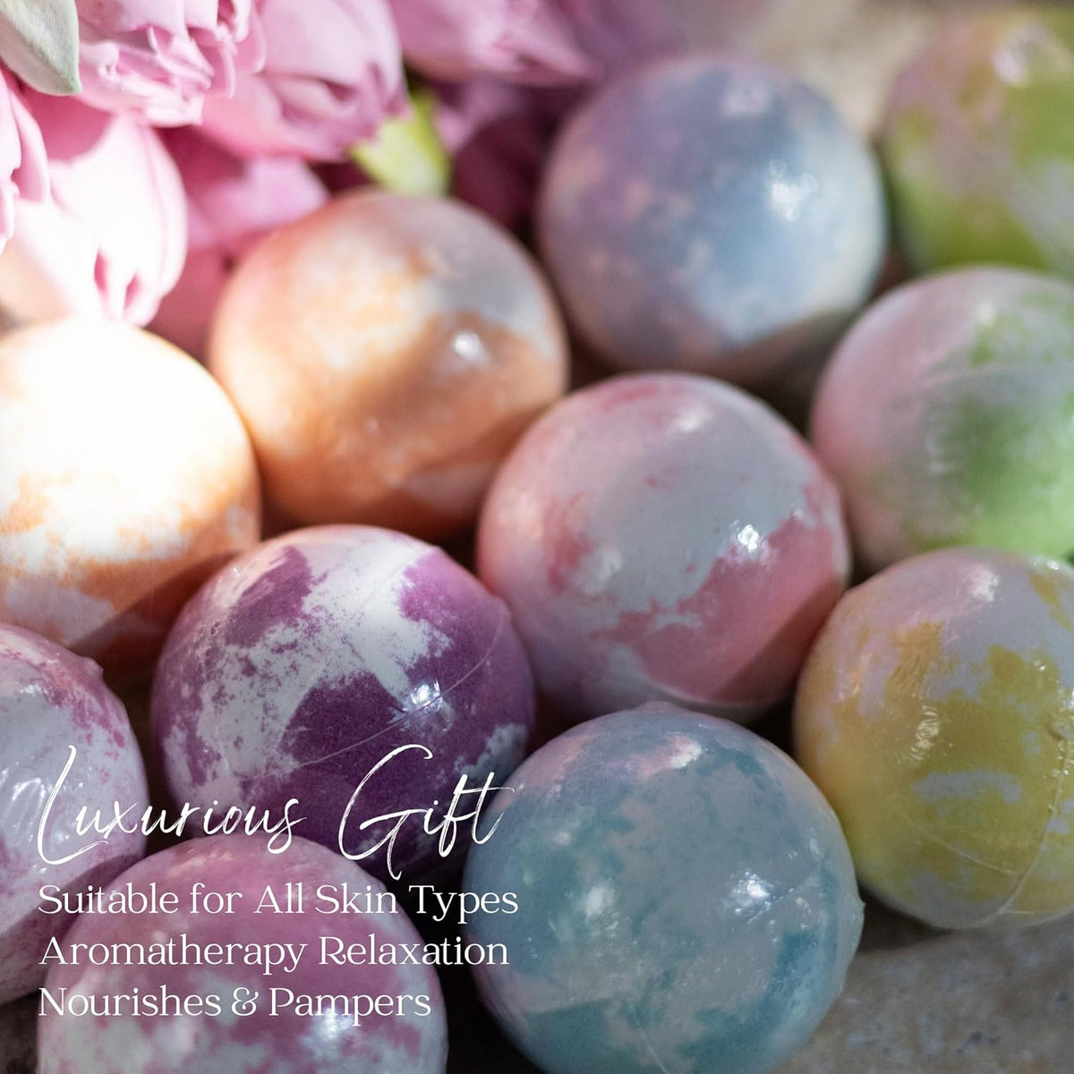 Refresh Bath Bombs for Women & Kids – 24 Bath Bombs Mini Sized, Organic Bathbomb Set, Women & Kids Bath Fizz, Luxury Gift for Mother’s Day, Easter, Valentines, Birthday or Self Care