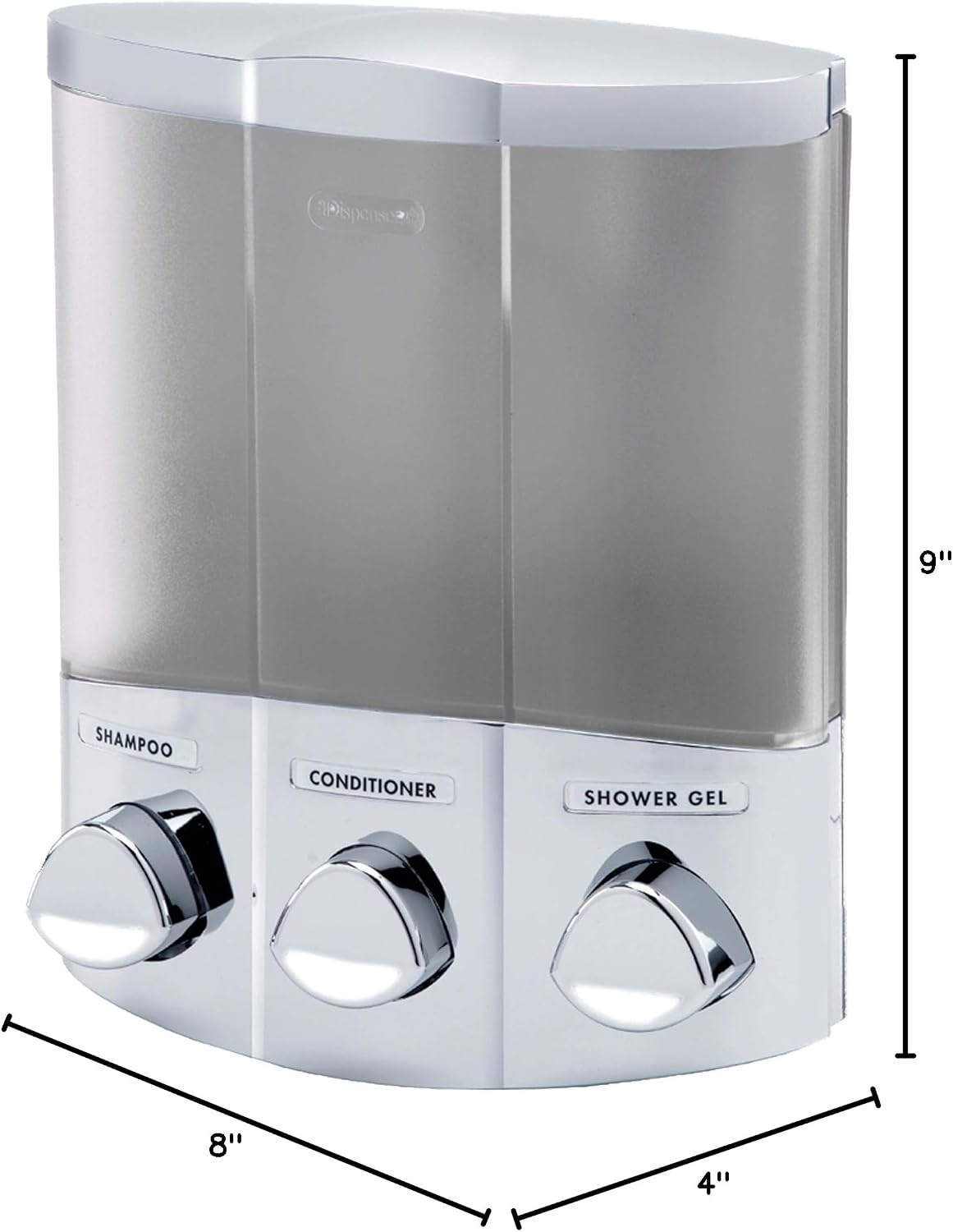 Products 76344-1 Euro Series TRIO 3-Chamber Soap and Shower Dispenser, Chrome