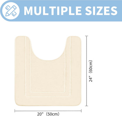Memory Foam Bath Mat 24" x 16", Non Slip Bath Rug, Deep Khaki