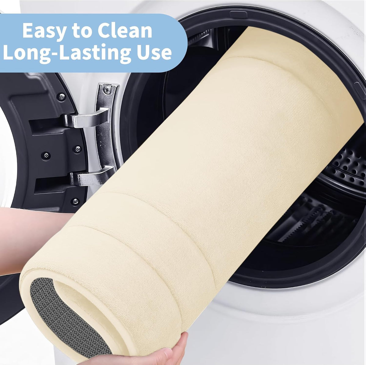 Memory Foam Bath Mat 24" x 16", Non Slip Bath Rug, Deep Khaki