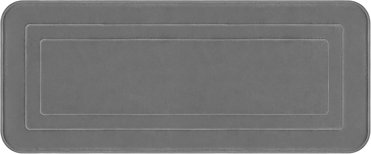 Memory Foam Bath Mat 24" x 16", Non Slip Bath Rug, Deep Khaki
