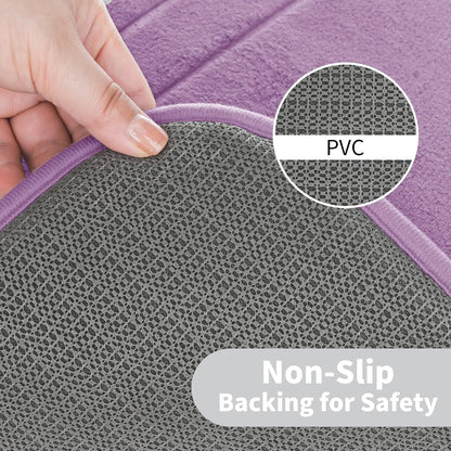 Memory Foam Bath Mat 24" x 16", Non Slip Bath Rug, Deep Khaki