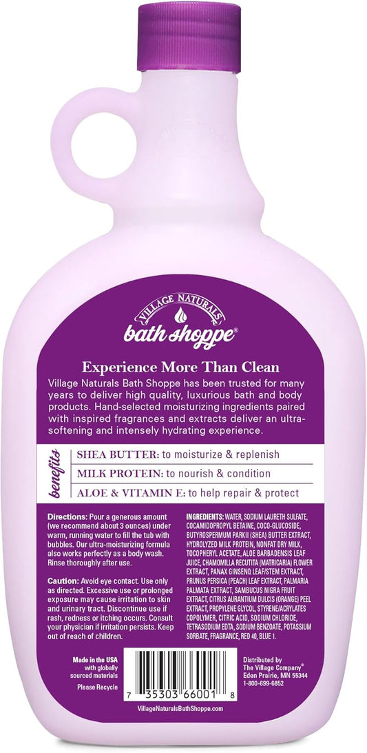 Moisturizing Lavender Chamomile Milk Bath - Hydrates Skin - Made with Shea Butter and Vitamin E (Pack of 2 Bottles, 28 fl oz Each)