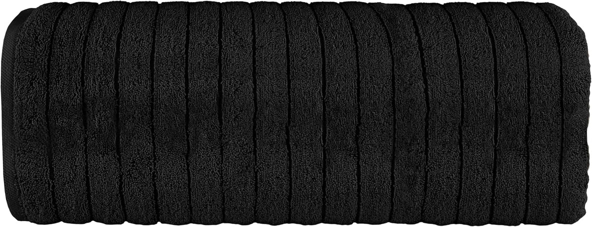 100% Turkish Cotton Corduroy Ribbed Luxury Bath Towels 6-Piece Set, Premium Feel - Quick Dry, Highly Absorbent, Contains 2 Bath Towels, 2 Hand Towels, and 2 Washcloths, Dusty Rose