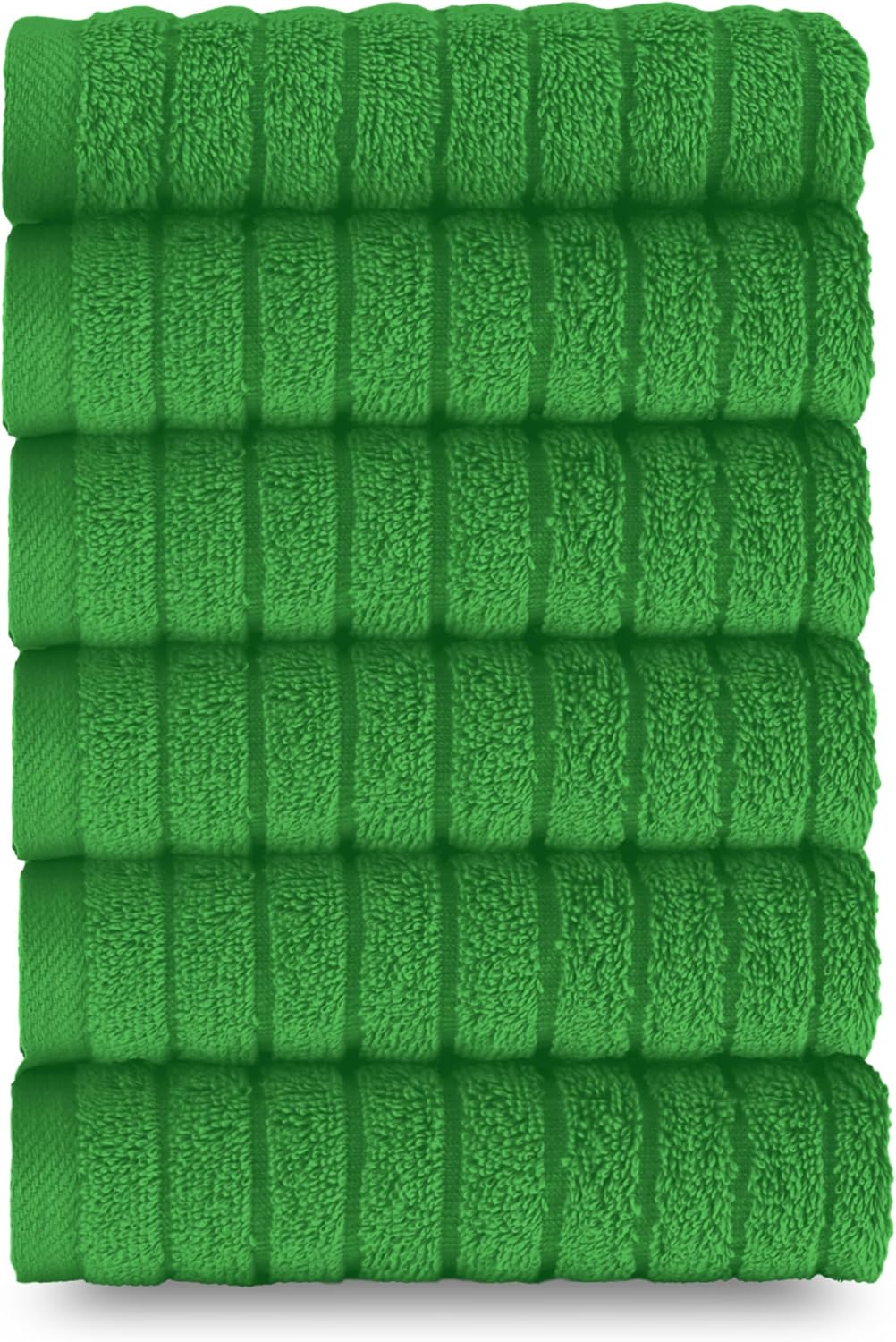 100% Turkish Cotton Corduroy Ribbed Luxury Bath Towels 6-Piece Set, Premium Feel - Quick Dry, Highly Absorbent, Contains 2 Bath Towels, 2 Hand Towels, and 2 Washcloths, Dusty Rose