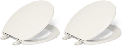Brevia Slow Close Elongated Toilet Seat, White | 20110-0, Grip-Tight Bumpers, Quiet Close, Quick-Attach Hardware