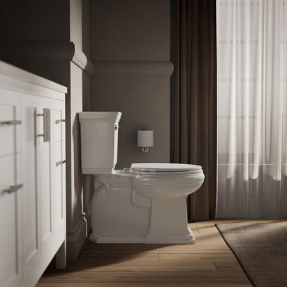 Brevia Slow Close Elongated Toilet Seat, White | 20110-0, Grip-Tight Bumpers, Quiet Close, Quick-Attach Hardware