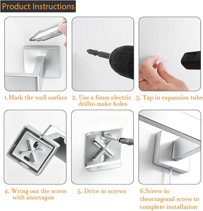 Towel Bar - 23.6 Inch Bathroom Towel Holder - Matte Black