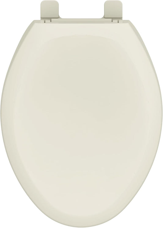 Elongated Toilet Seat with Cover, Soft Close, No Slam, Quick & Easy Install, Heavy-Duty Plastic, Adjustable Fit for Standard Elongated Toilets, Durable & Fade-Resistant, White G0099213