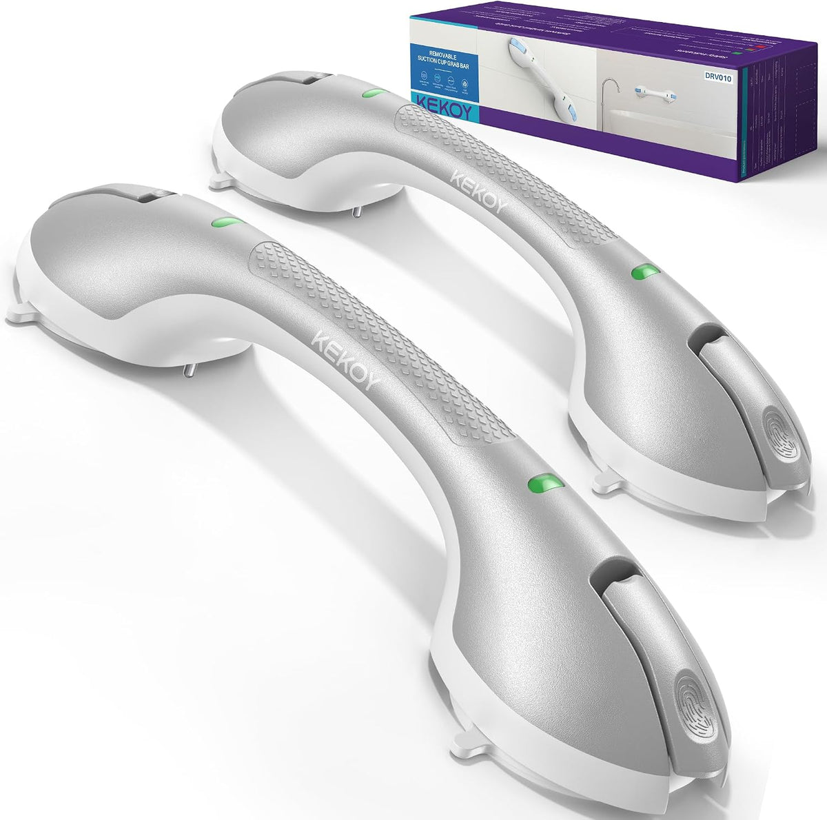 Shower Grab Bars, 17.5in Safety Indicators, Stronger Suction