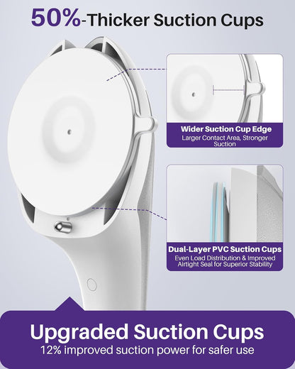 Shower Grab Bars, 17.5in Safety Indicators, Stronger Suction