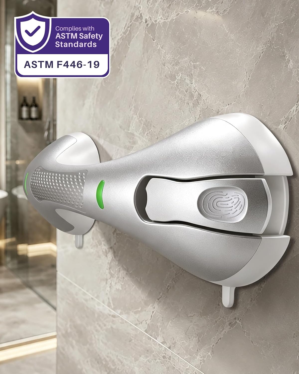 Shower Grab Bars, 17.5in Safety Indicators, Stronger Suction