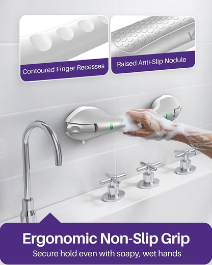 Shower Grab Bars, 17.5in Safety Indicators, Stronger Suction