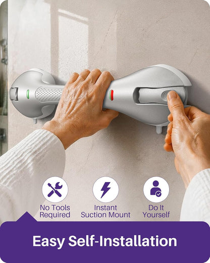 Shower Grab Bars, 17.5in Safety Indicators, Stronger Suction