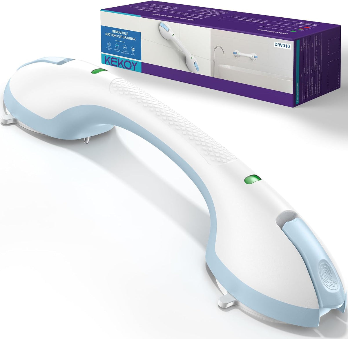 Shower Grab Bars, 17.5in Safety Indicators, Stronger Suction