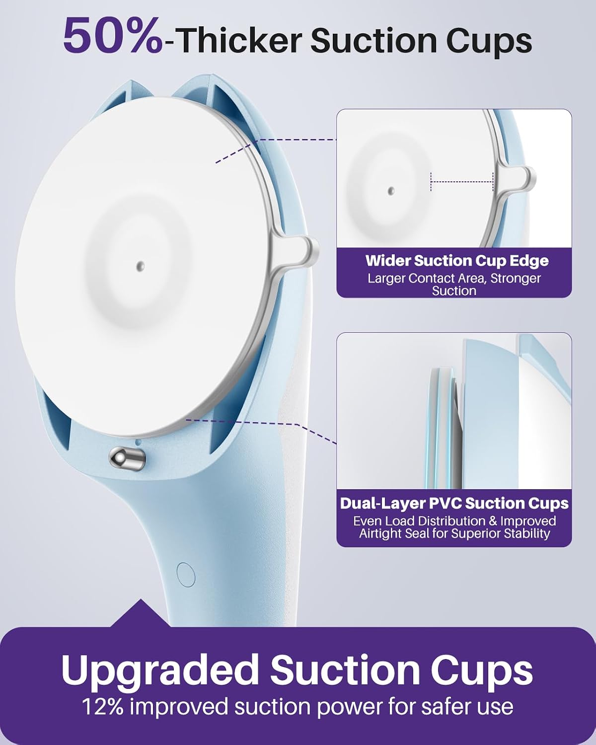 Shower Grab Bars, 17.5in Safety Indicators, Stronger Suction