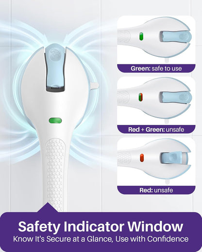 Shower Grab Bars, 17.5in Safety Indicators, Stronger Suction