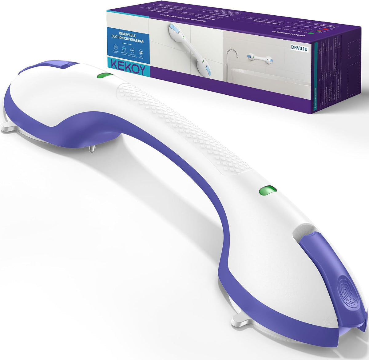 Shower Grab Bars, 17.5in Safety Indicators, Stronger Suction