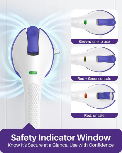 Shower Grab Bars, 17.5in Safety Indicators, Stronger Suction