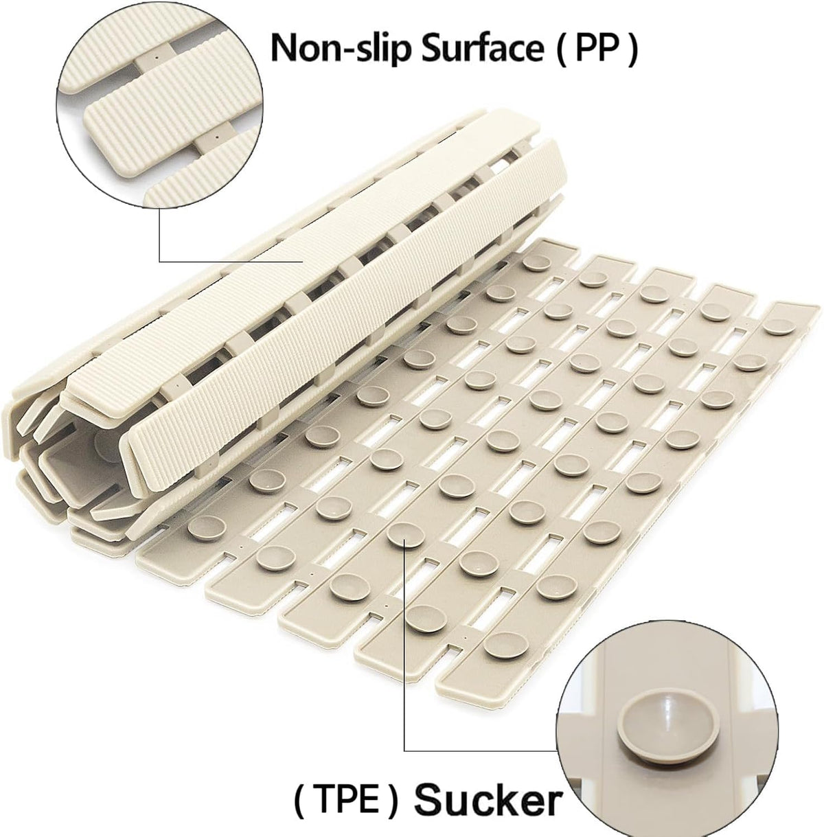 Shower Mat Non Slip Bathtub Mat 27.5 x 15.7 Inch Bath Mat for Tub