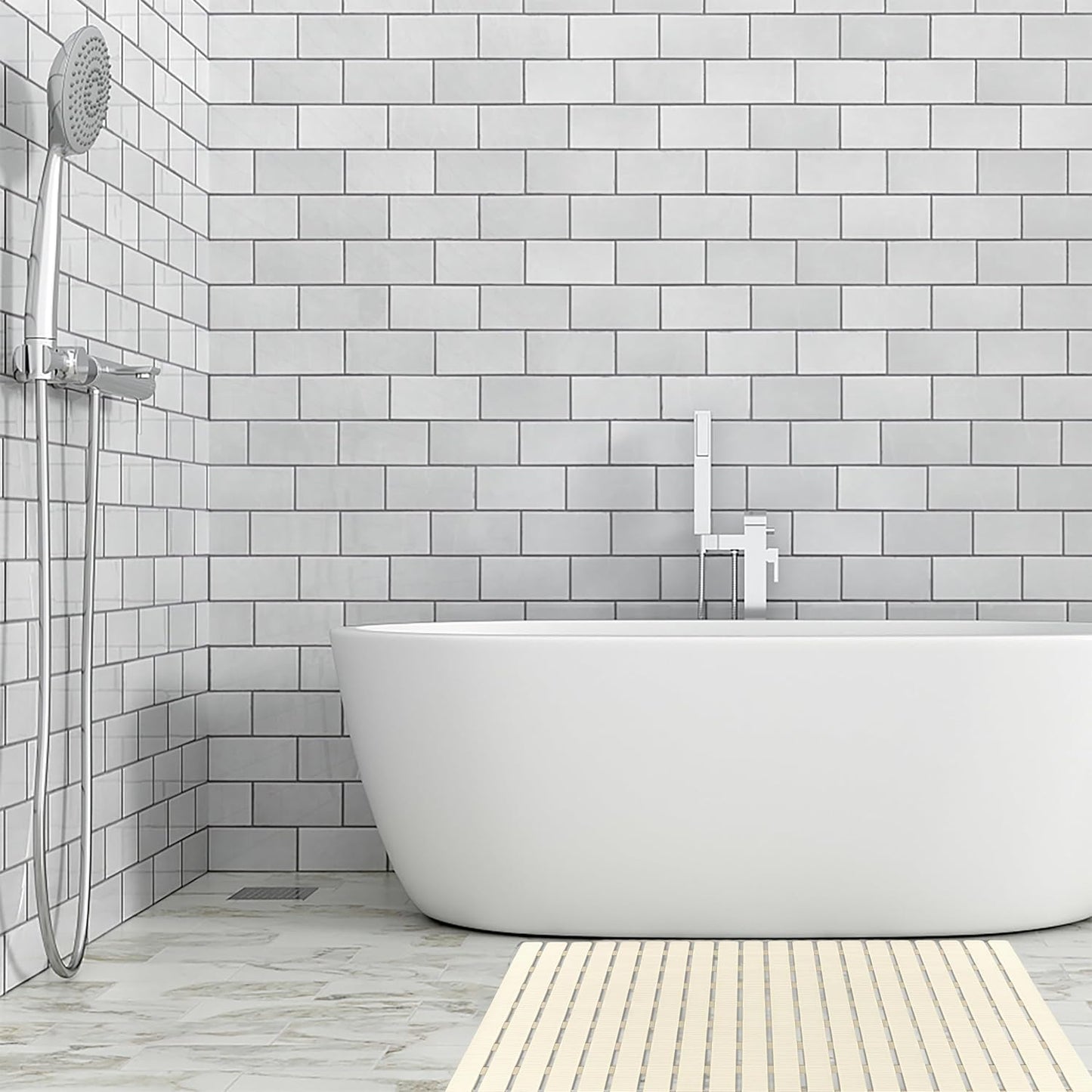 Shower Mat Non Slip Bathtub Mat 27.5 x 15.7 Inch Bath Mat for Tub