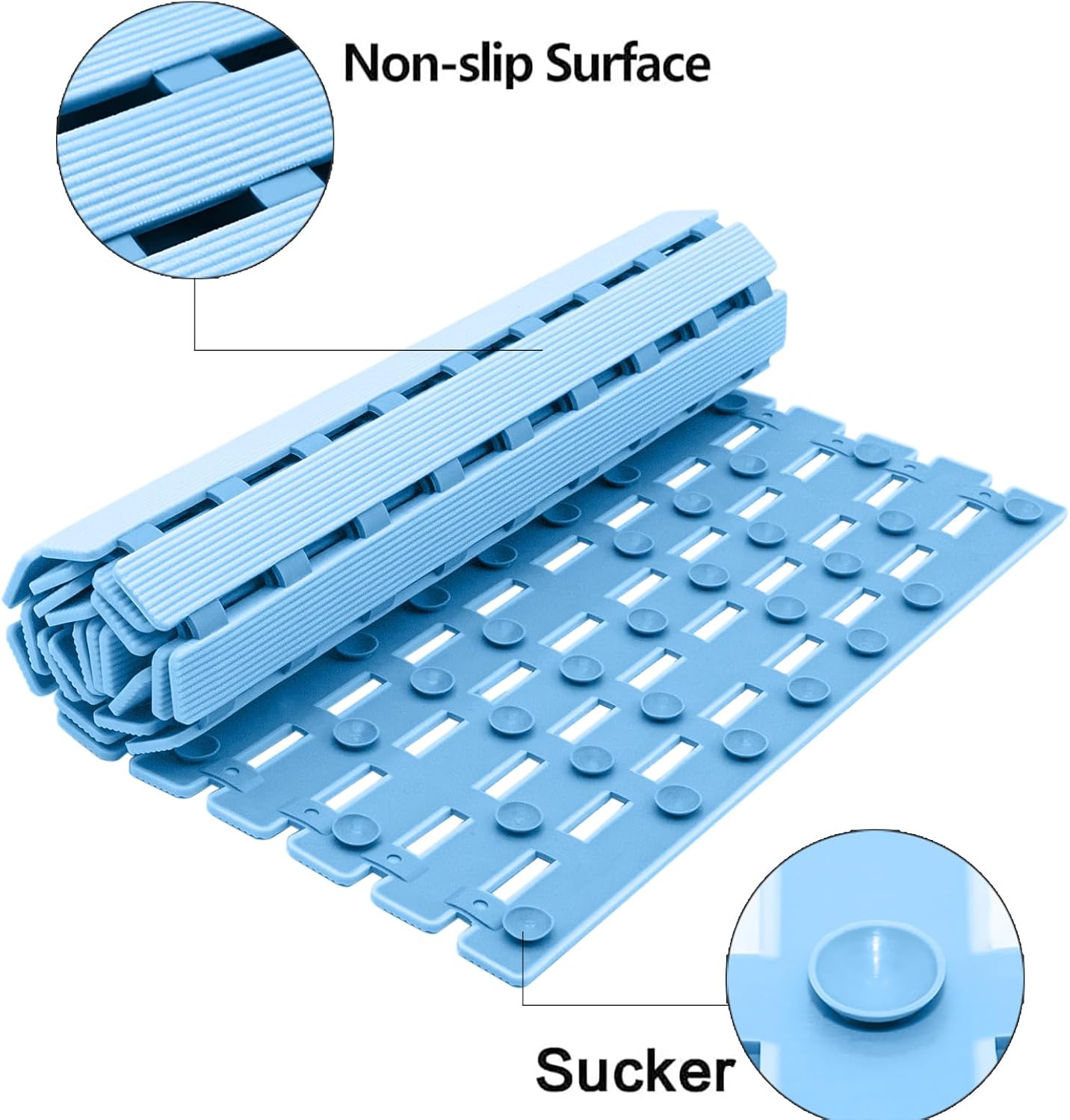 Shower Mat Non Slip Bathtub Mat 27.5 x 15.7 Inch Bath Mat for Tub