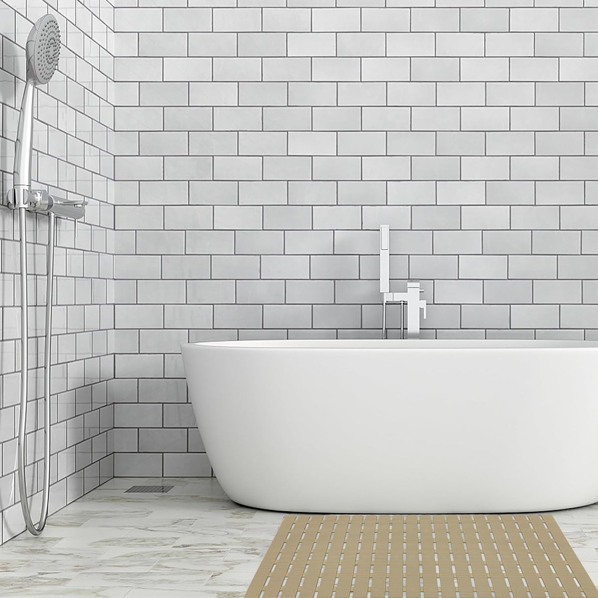 Shower Mat Non Slip Bathtub Mat 27.5 x 15.7 Inch Bath Mat for Tub