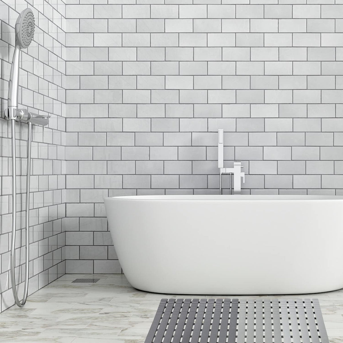 Shower Mat Non Slip Bathtub Mat 27.5 x 15.7 Inch Bath Mat for Tub
