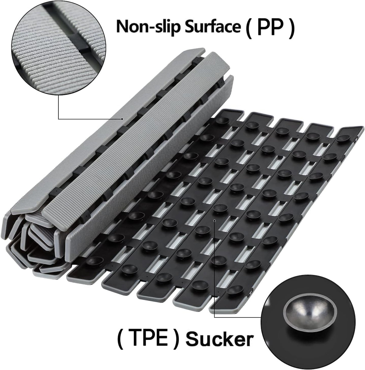 Shower Mat Non Slip Bathtub Mat 27.5 x 15.7 Inch Bath Mat for Tub