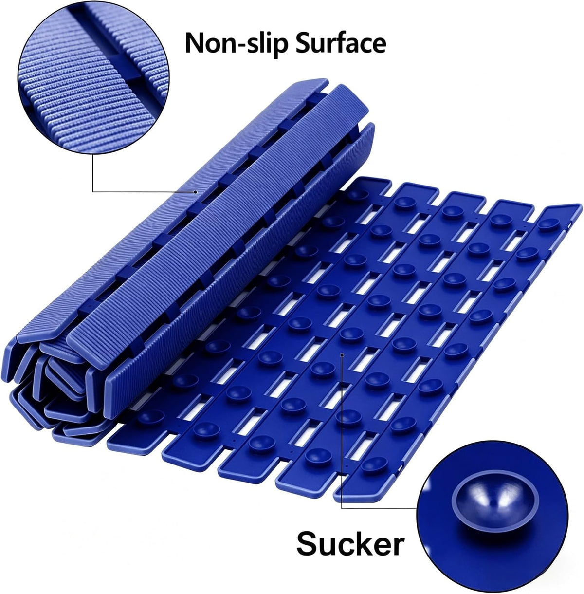 Shower Mat Non Slip Bathtub Mat 27.5 x 15.7 Inch Bath Mat for Tub