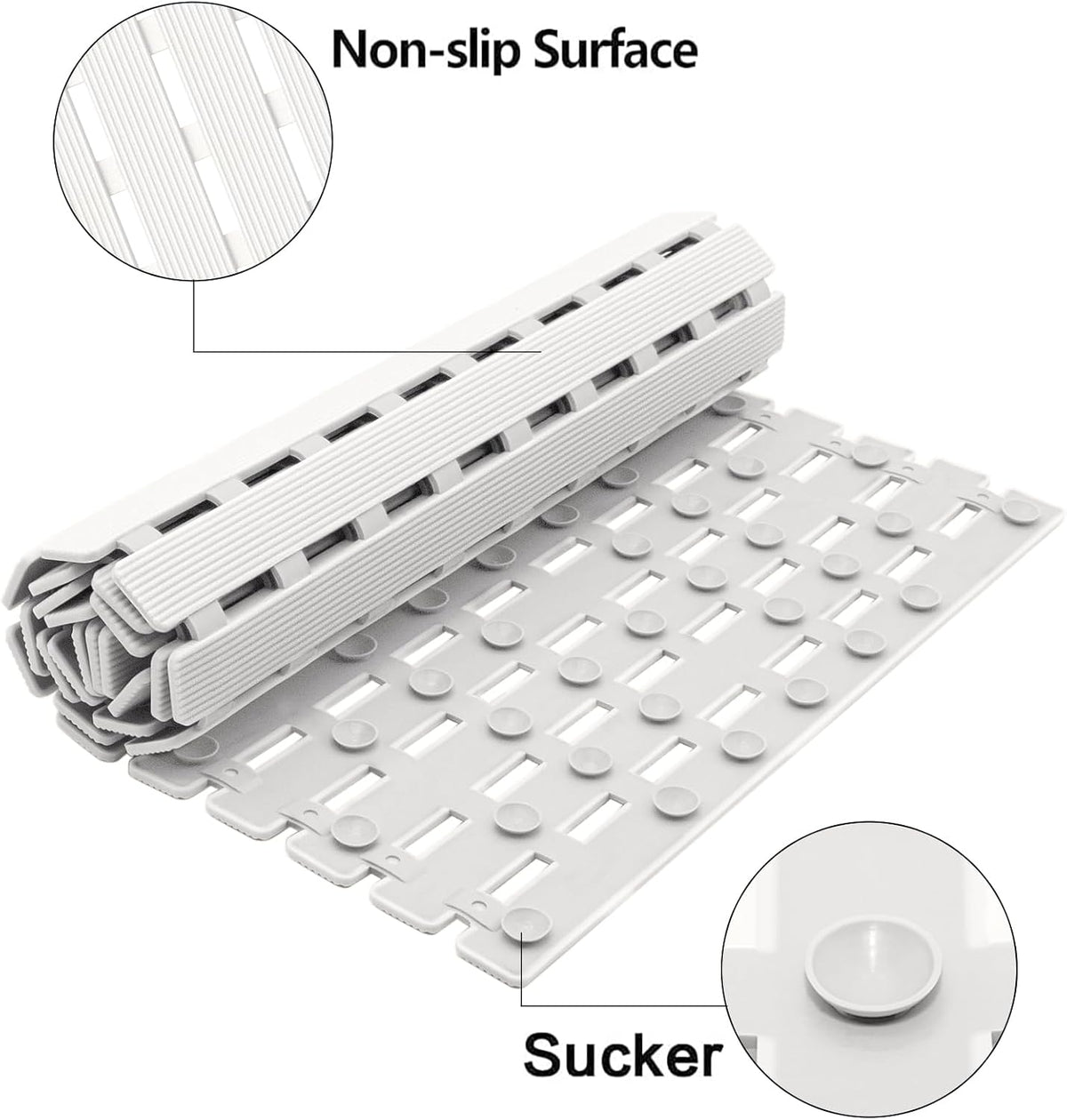 Shower Mat Non Slip Bathtub Mat 27.5 x 15.7 Inch Bath Mat for Tub